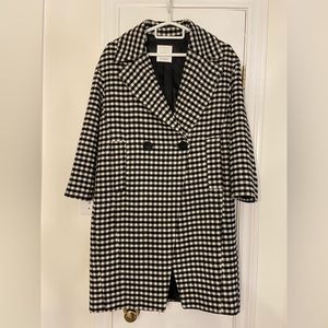 Mango Single-Breasted Wool Blend Coat